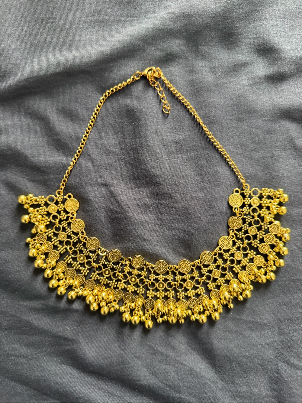 Gold-Tone Filigree Statement Necklace - Women Jewelry